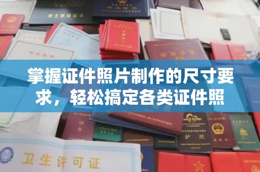 梨树掌握证件照片制作的尺寸要求，轻松搞定各类证件照