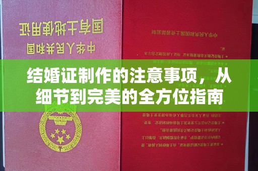 梨树结婚证制作的注意事项，从细节到完美的全方位指南