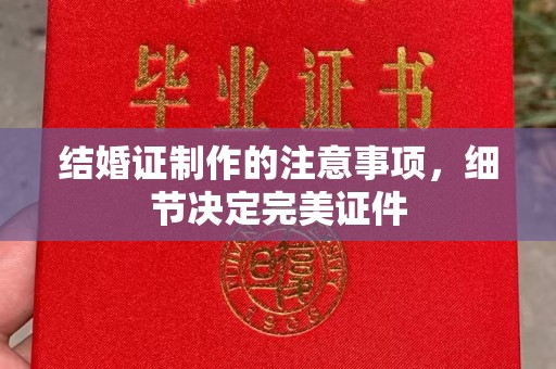梨树结婚证制作的注意事项，细节决定完美证件