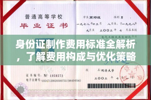梨树身份证制作费用标准全解析，了解费用构成与优化策略